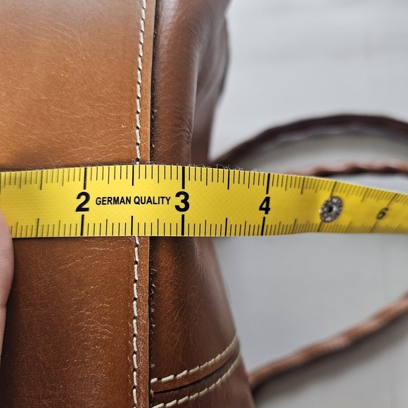 Patricia Nash Rienzo Leather Shoulder Bag Satchel Tan Classic Heritage P35701 - Picture 13 of 14